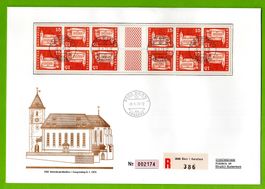 1973 FDC Kehrdruckmarken 12er Block illustrierter Luxusbrief