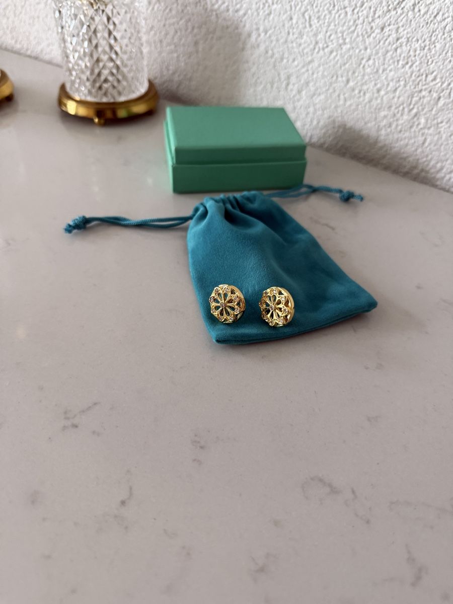 Ohrringe & -stecker: Elegante Ohrstecker, Gold Optik - neu – Neu und originalverpackt aus Zug von Leerminschrank 4