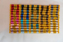 60 x Seidenspulen Stickerei – Cucirini, Milano – 100% Seide