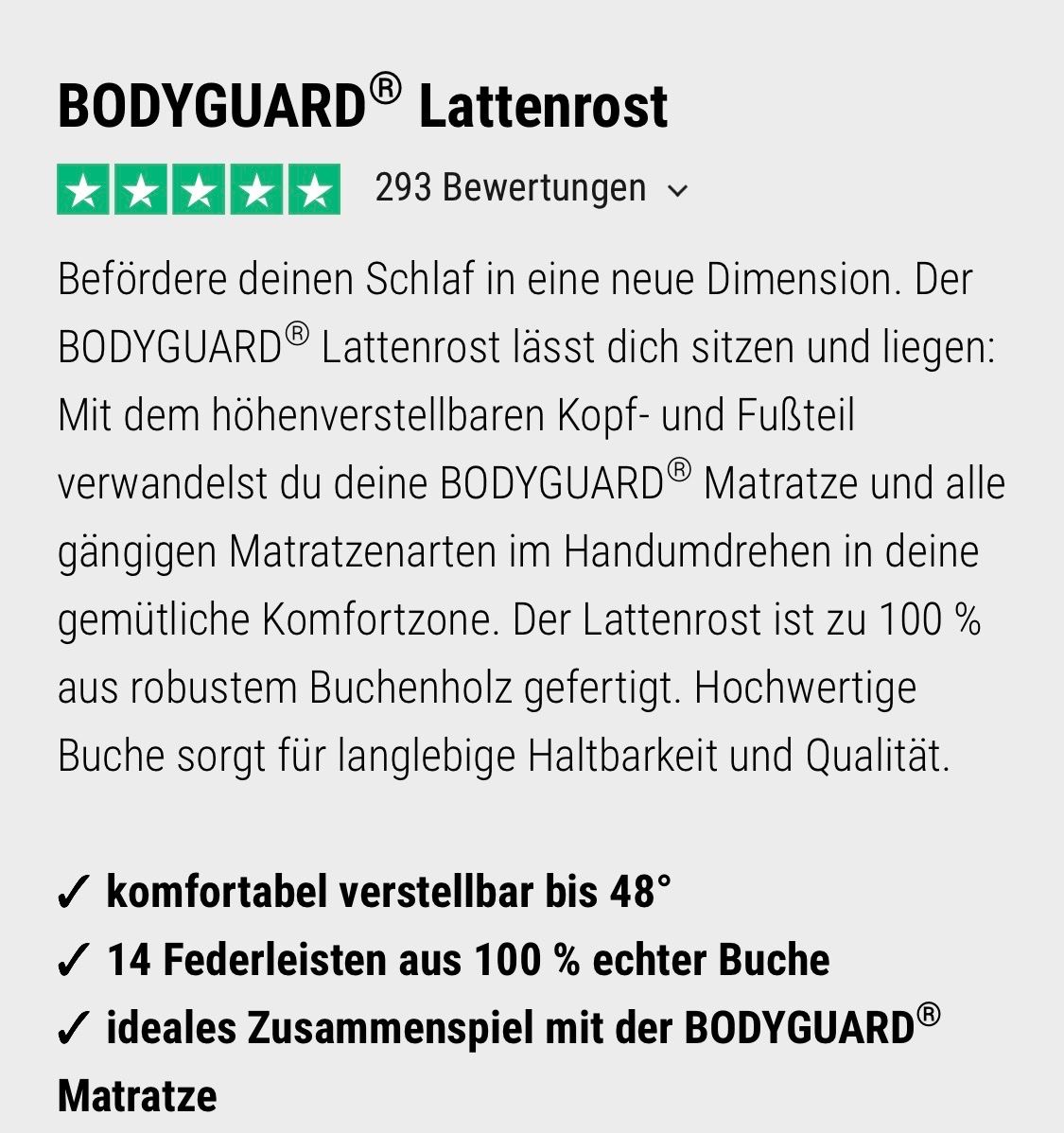 Lattenroste: Lattenrost, Bett1, Bodyguard, Gr. 90x200 – Neu (gemäss Beschreibung) aus Stein AG von Amic_5275 1