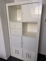 IKEA KALLAX Regal Hochglanz Weiss inkl. Türen & Schubladen