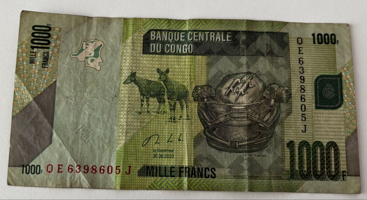 Banconote: Kongo 1000 Francs 2020 – Usato da Algetshausen venduto da Carrhard