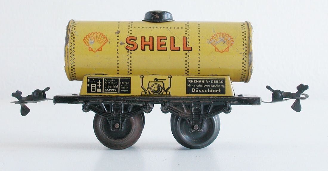 Modellini di ferrovie: Bub Kesselwagen SHELL der DR Blech Spur 0 – Usato da Oberwil BL venduto da Klang 1