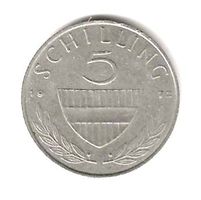 Münze 5 Schilling 1972 Österreich Kupfer-Nickel-Fünfer