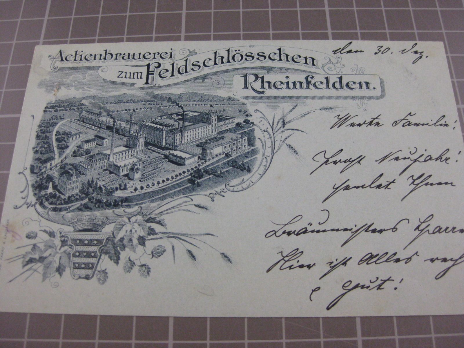 Ansichtskarten: AK Postkarte Feldschlösschen Brauerei – Gebraucht aus Malters von Marosko