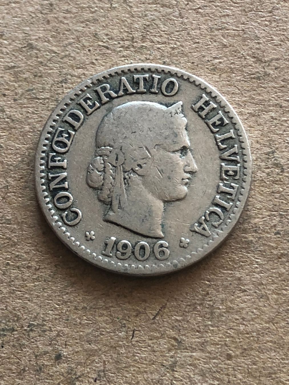 Alle Münzen: 10  Rp. 1906 – Gebraucht aus Schötz von Odpa