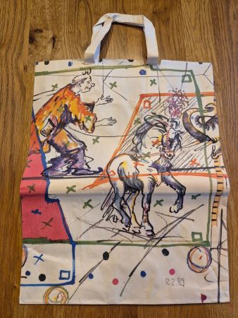 Rolf Knie Tasche, wasserfestes Papier, Jahr 1989, selten!