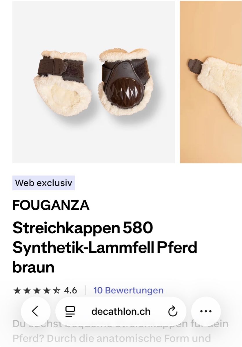 Gamaschen & Bandagen: Streichklappen Braun mit fell  – Gebraucht aus Baar von evs_2ybk