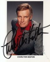 Charlton Heston (1923-2008)- altes, orig. sign. Foto