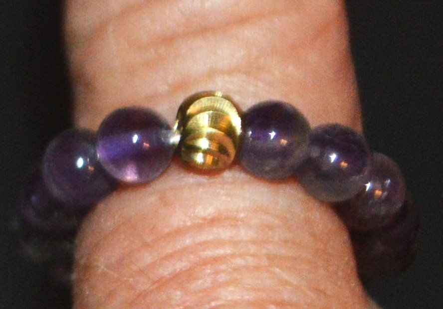 Anelli: Ring X-65 – Amethyst Kugeln – elastisch – Nuovo e nell'imballaggio originale da Goldiwil (Thun) venduto da han_v5b7 2