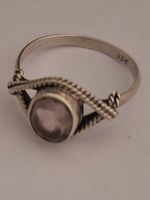 Rosaquarz Ring Silber