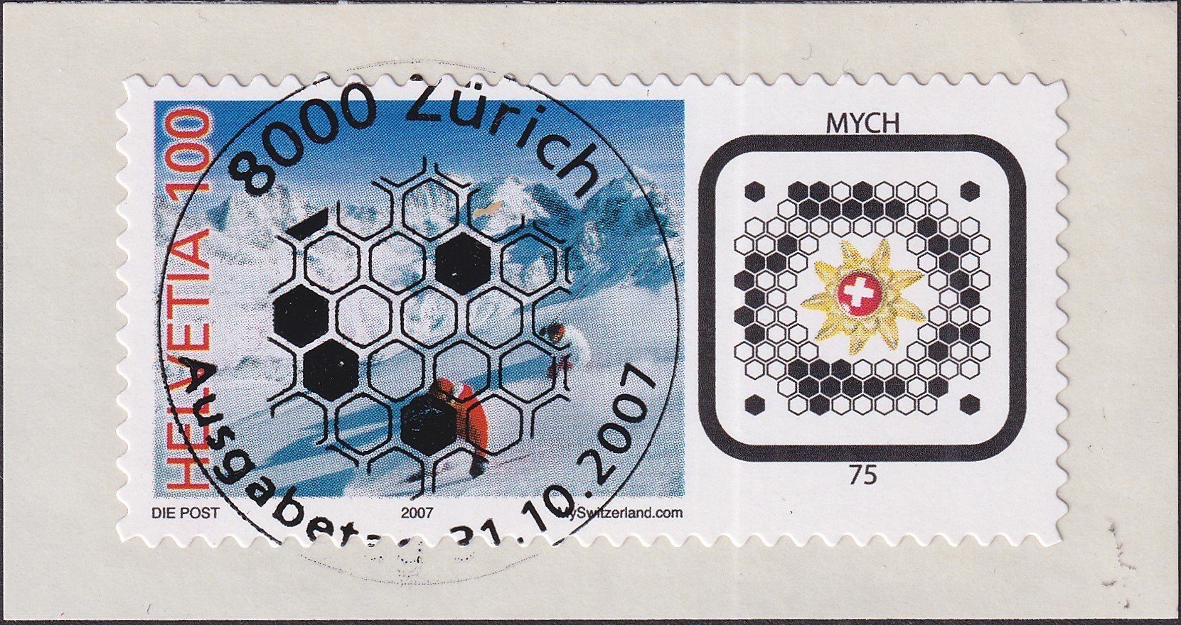 Tutti i francobolli: 2007, Nr.1249A "Internet" mit Ersttags-Voll-Stempel. – Usato da Sursee venduto da Luzernerraute