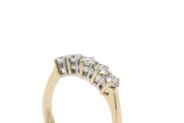Ring mit 5 Brillanten ca. 0.65ct 14K Gold *S4449