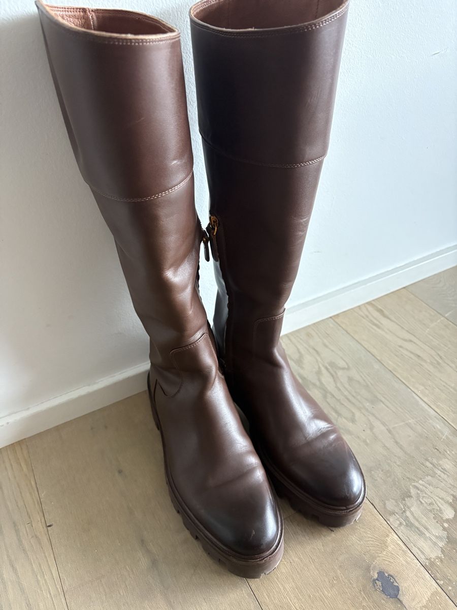 Damenschuhe: Uterque Brown Leather Boots – Gebraucht aus Nyon von Avido_Dollars 3