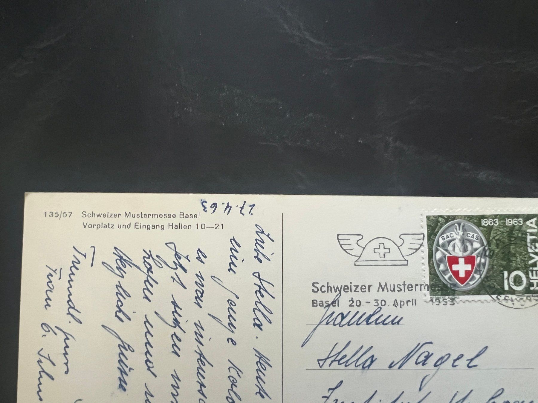 Cartoline postali: AK  1963 Basel Mustermesse   (G3362) – Usato da Hinwil venduto da Sidi4 1