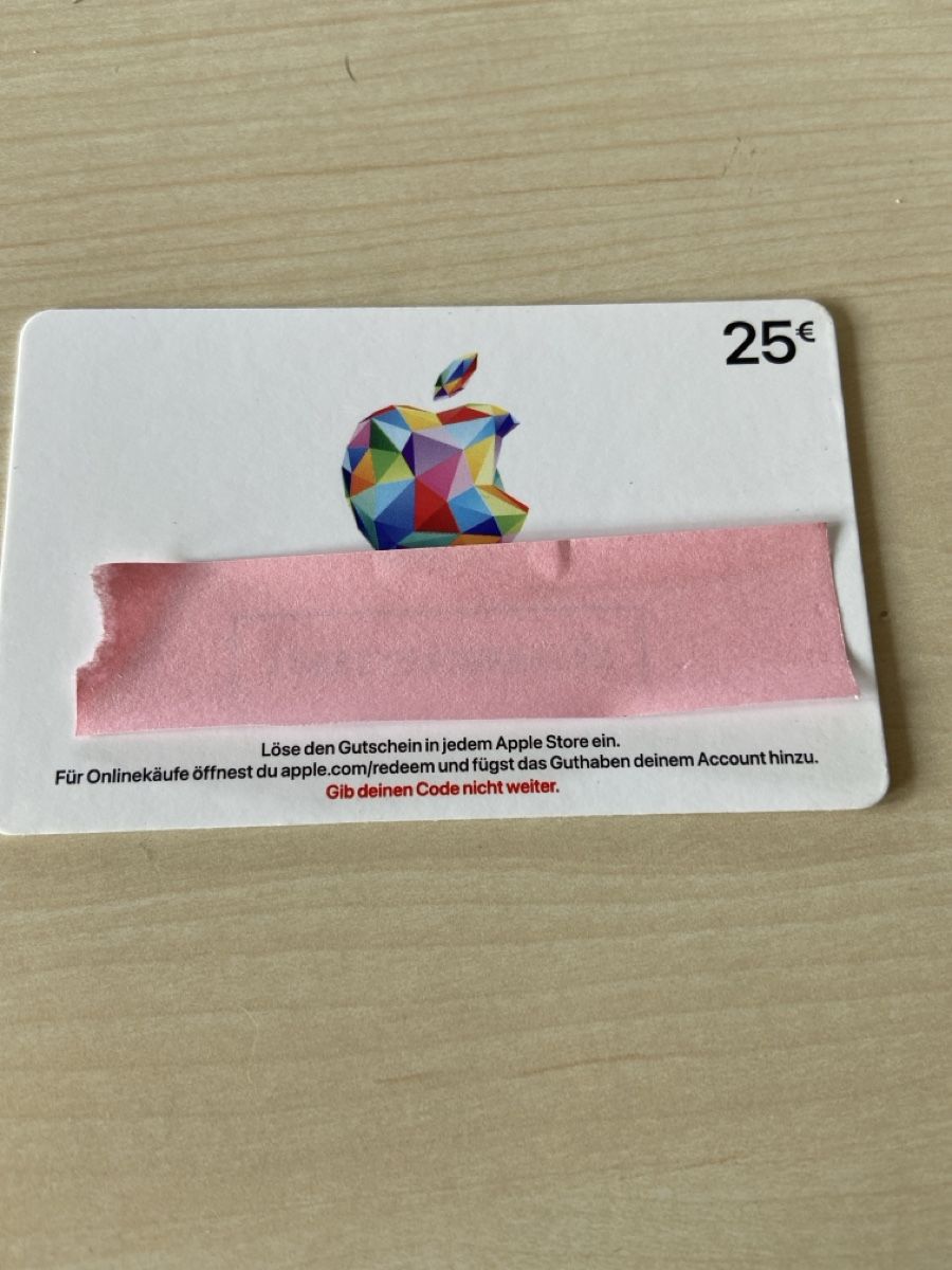 Gutscheine: Apple Store Karte 25 Euro  – Neu (gemäss Beschreibung) aus Rechthalten von nicole050