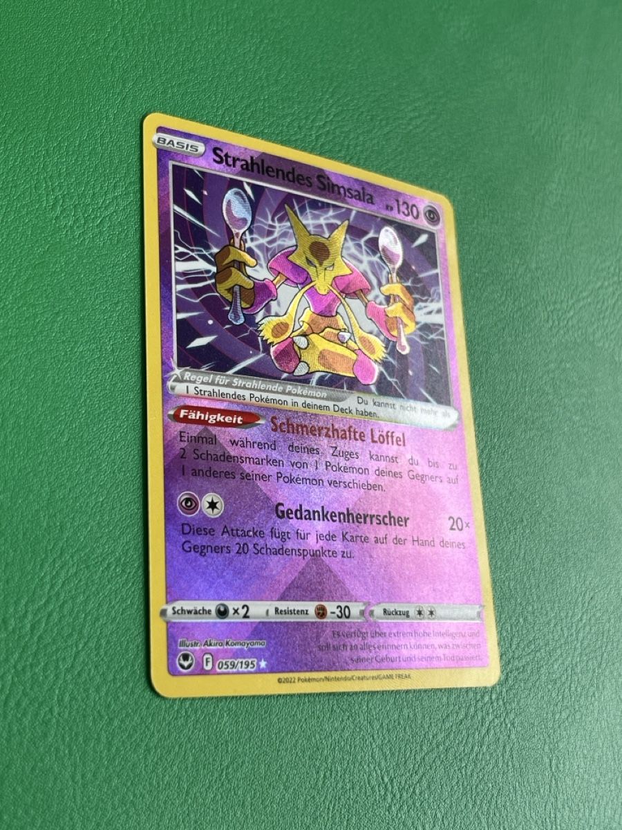 Pokémon Carte collezionabili: Pokemon Strahlendes Simsala Radiant Alakazam SIT 059 DE – Nuovo (secondo la descrizione) da Lommiswil venduto da diti_89 2