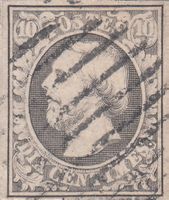 Luxemburg Nr. 1, 10 Cent. Freimarke: Wilhelm III. gestempelt