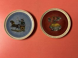 Teller Set, Wandteller, Vintage Keramikteller, Ø 20 cm.
