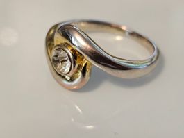 AKTION Gelb gold Ring massiv Stein Geschenk Modeschmuck 4.12