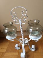 Kerzenständer Schmiedeeisen weiss