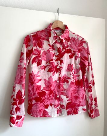 vintage 1990s Agnes B. floral cotton shirt | xs/s
