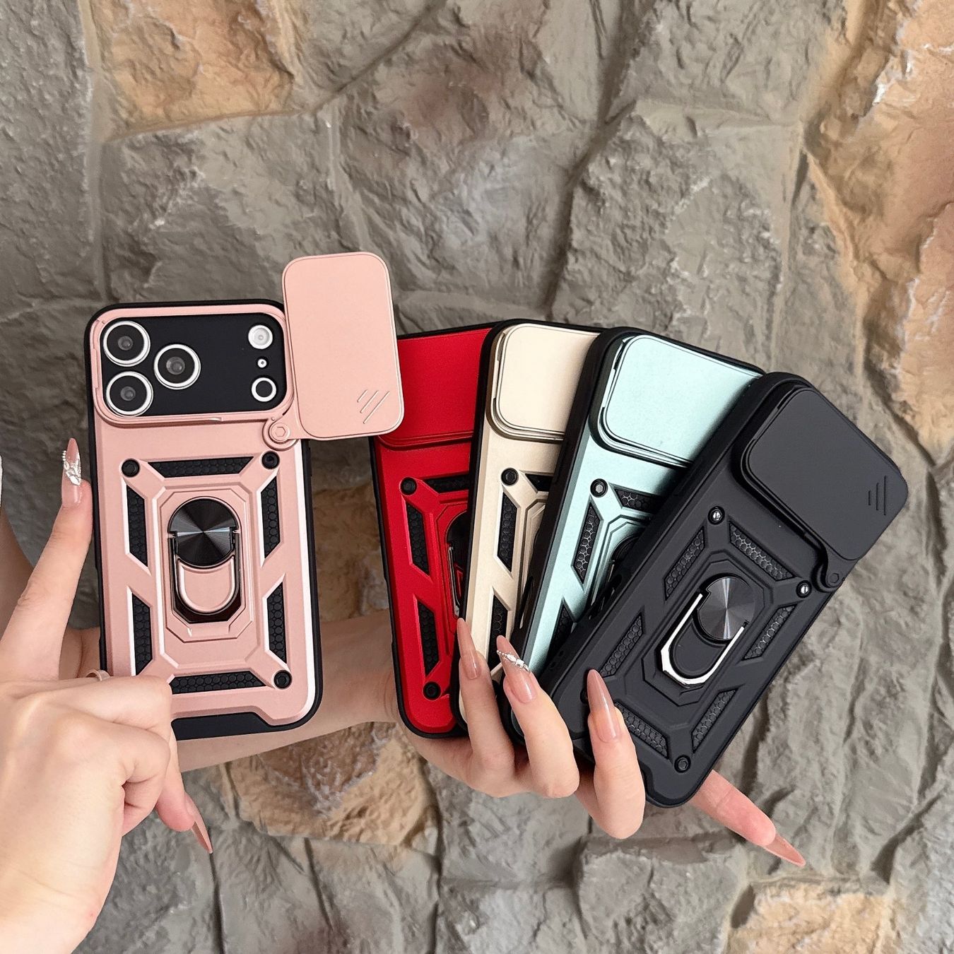 Apple Coques & Protection écran: Apple iPhone Schutzhülle mit Kameraabdeckung & Ringhalter – Neuf (Voir description) à Turgi par JULIEKAUF 9