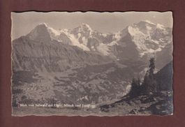 Blick von SULWALD auf Eiger, Mönch und Jungfrau - 1933