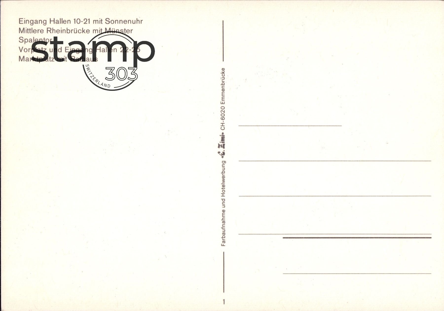 Cartoline postali: AK Basel - Schweizer Mustermesse – Usato da Eggersriet venduto da stamp303 1