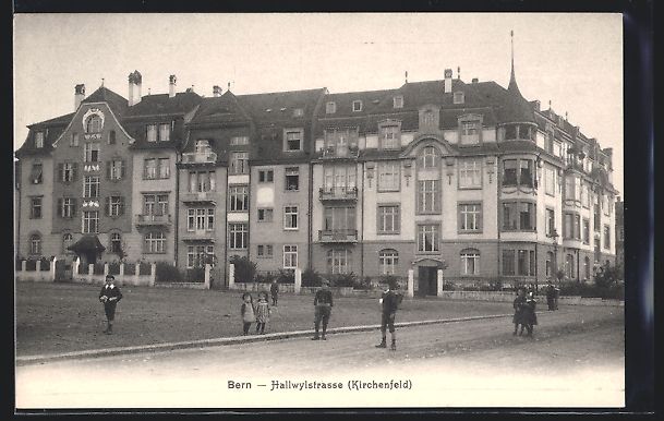 Cartoline postali: Bern, Spielende Kinder auf der Hallwylst – Usato da Berlin venduto da bartko-reher