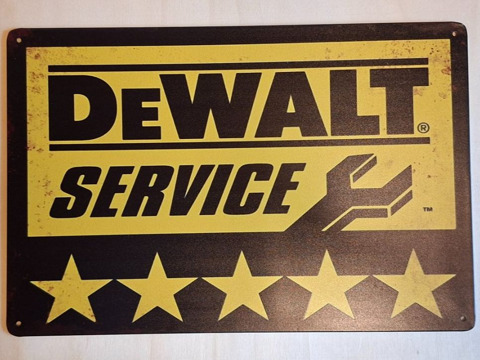 Insegne: DeWalt Service Blechschild – Usato da Alberswil venduto da mech350