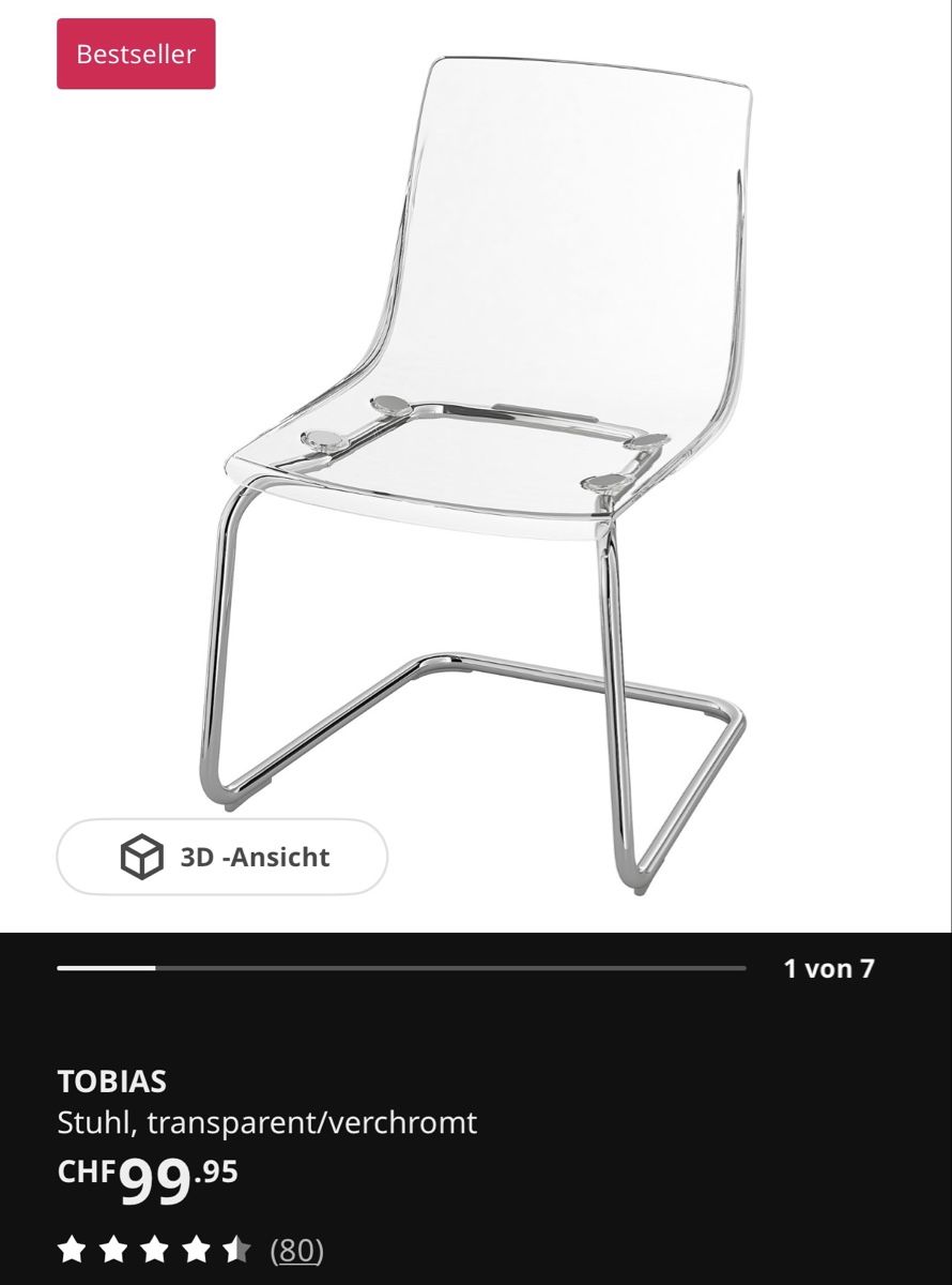 Ikea Chaises: 4x Ikea Stühle Tobias – D'occasion à Gerlafingen par tbnl02 2