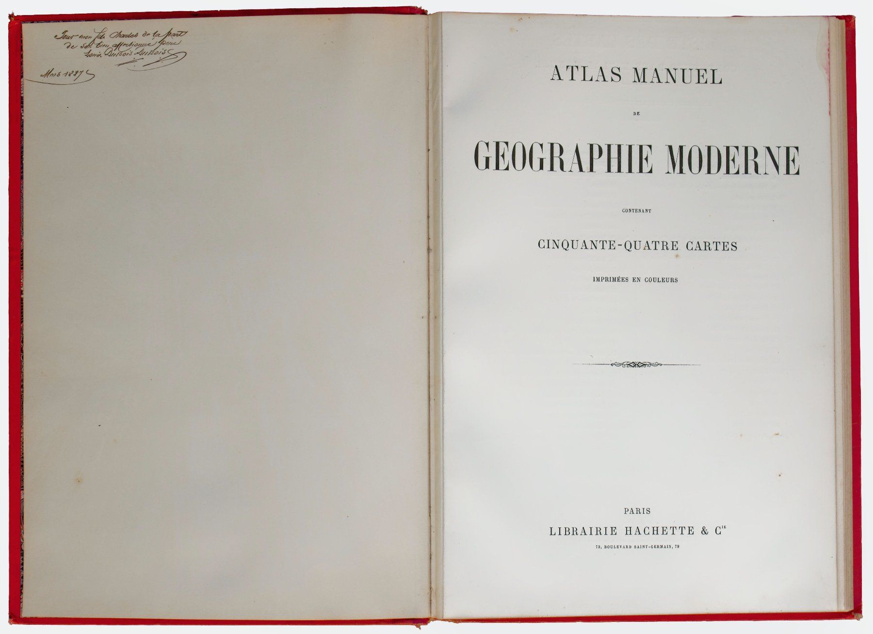 Libri: ATLAS MANUEL de - 1880 "Géographie Moderne" – Usato da Onex venduto da gonsla 3