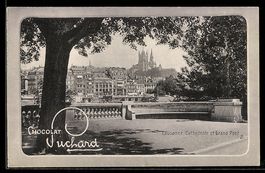 AK Lausanne, Cathédrale et Grand Pont, Chocolat Suchard