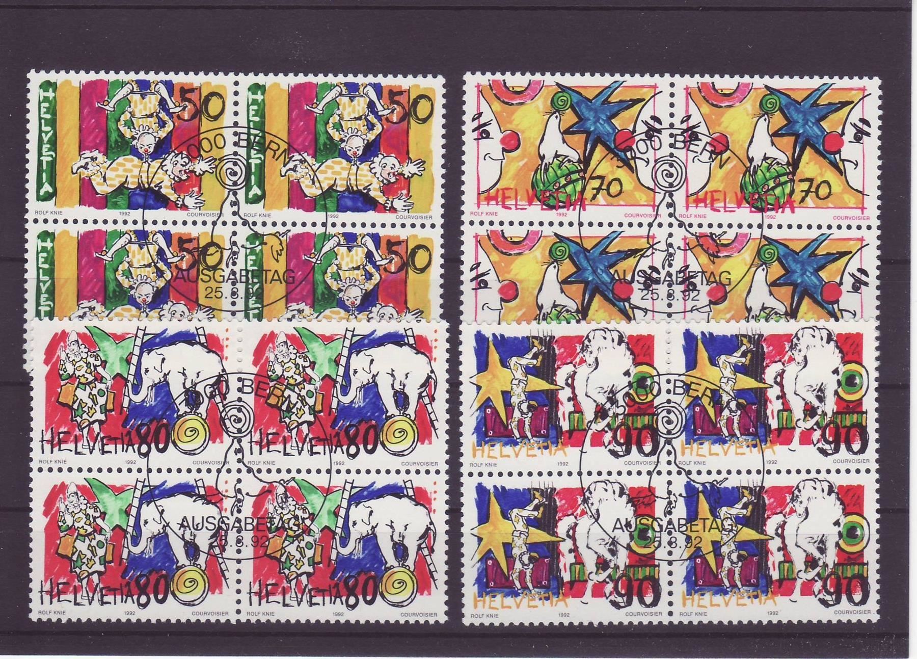 Tutti i francobolli: 1992 4er-Block Serie Ersttag – Usato da Spiez venduto da Crazyduck 5