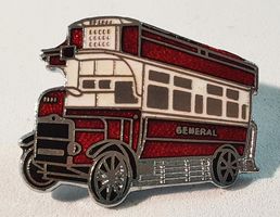 061  Pin Doppeldecker Bus Oldtimer - General London Bus LGOC