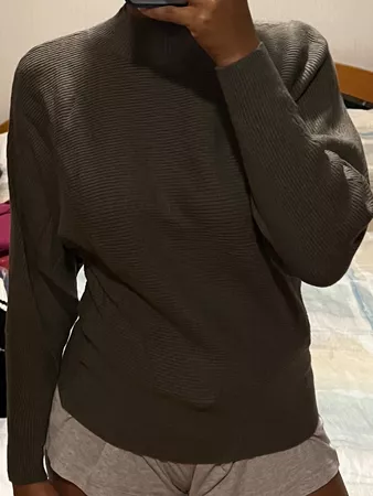 Warmer Strickpullover, Olivgrün
