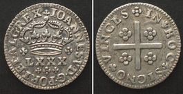 PORTUGAL 80 Reis (Tostao) o.J (1706-1750) JOAO V Silber unz-