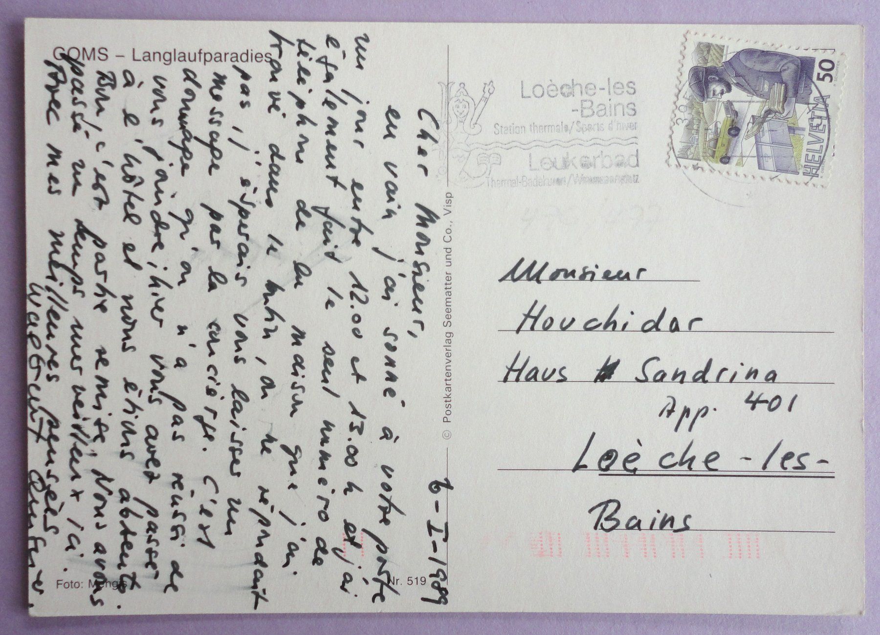 Cartes postales: Goms - Langlaufparadies – D'occasion à Fétigny par Billy2miny 1