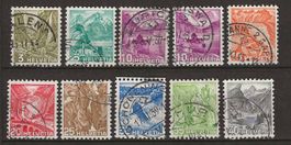 CH201y - Paysages 1936 papier lisse obl.