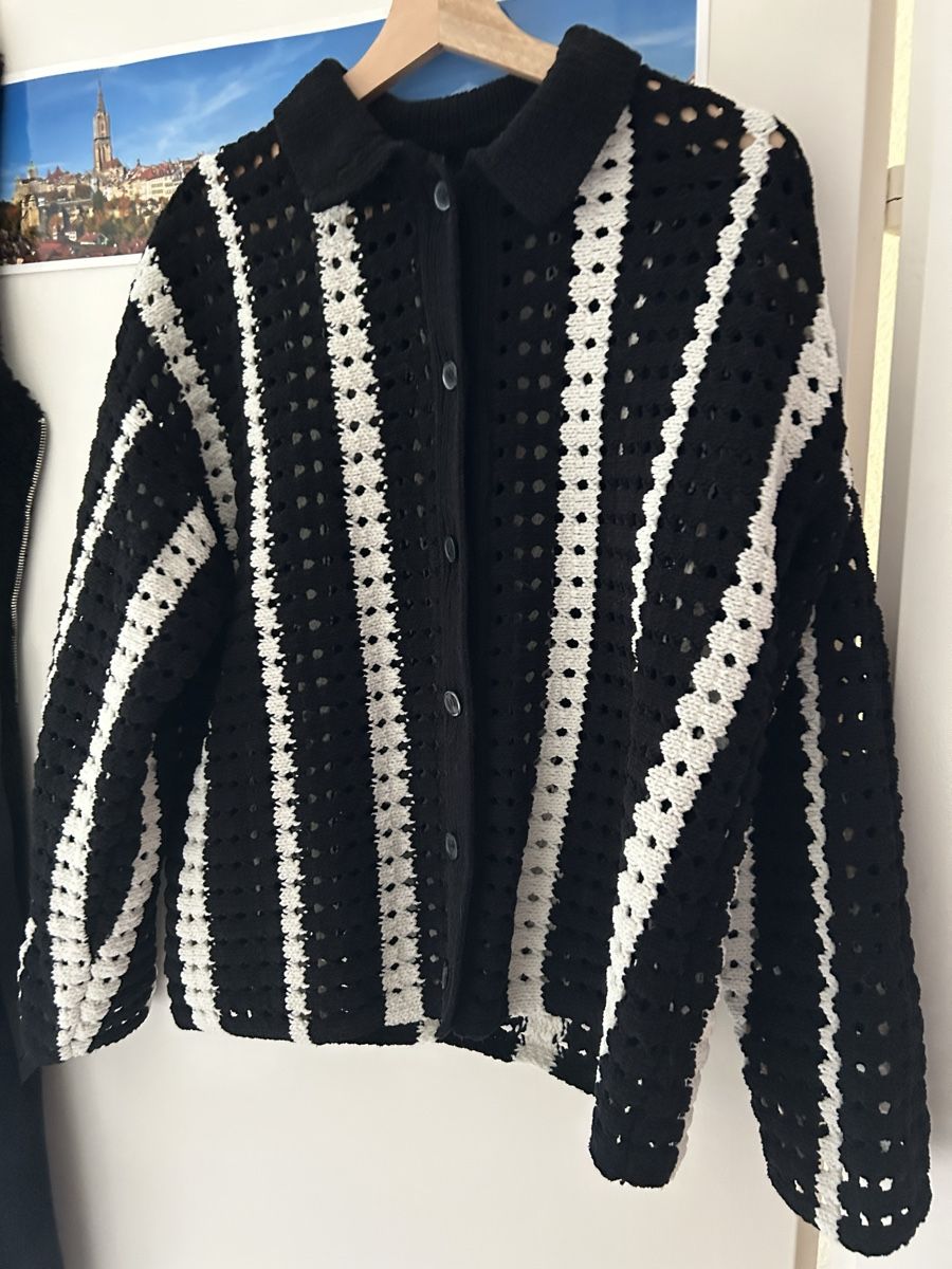 Giacche: Jacke Cardigan onesize gestreift soft mesh – Nuovo (secondo la descrizione) da Winterthur venduto da MetalCicada 1