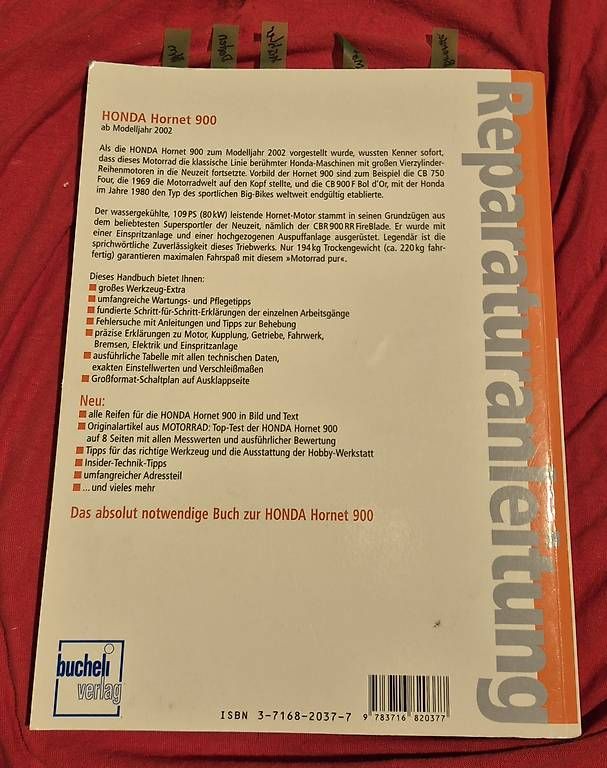 Bücher: Honda CB900 Reparaturanleitung – Gebraucht aus Oberrohrdorf von dd_01 1