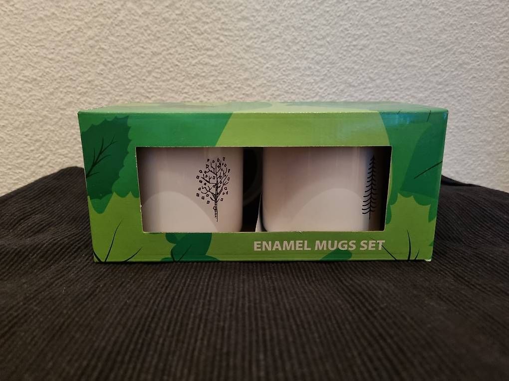 Tassen: Emaillebecher - 2 Stück - 350ml – Neu und originalverpackt aus Allschwil von BiHoh 1
