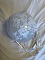 Table lamp spherical glass floral motif good condition