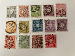 JAPAN 1899 CHRYSANTHEMUM (KIKU) MI.75-87