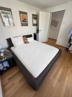 Designer Bett mit Lattenrost und Matratze
