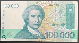 Kroatien/Croatie 100'000 Dinara 1993 - non circ./unz