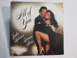 Vinyle Julio Iglesias & Diana Ross "All Of You" 45t.