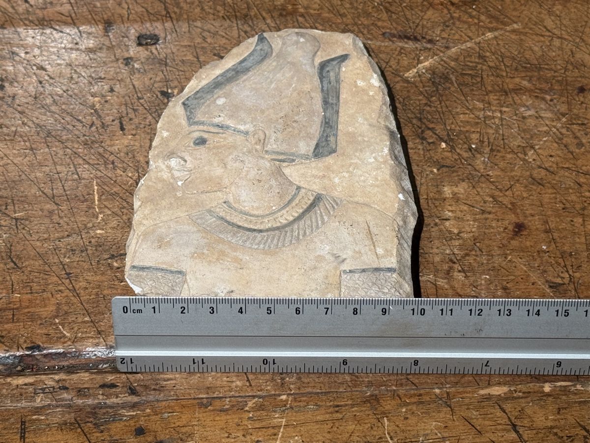 Skulpturen & Statuen: Antike Steinplatte mit Darstellung eines Pharaos  – Gebraucht aus schaffhausen von VintAntik_1980 5