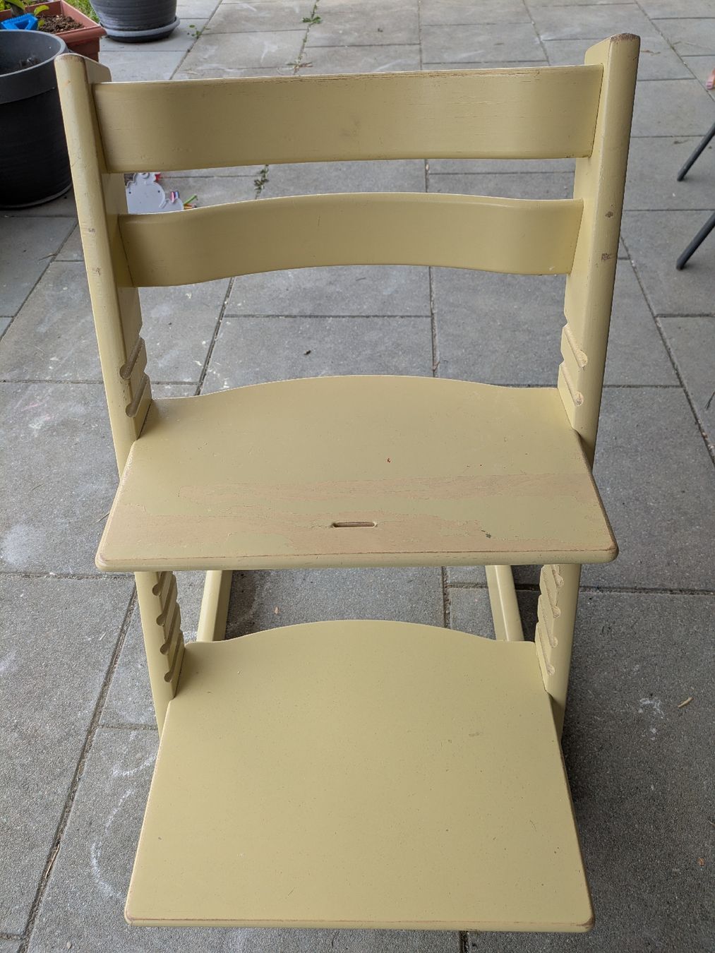 Stokke Seggioloni: Gebrauchter Stokke Tripp Trapp Kinderstuhl, hellgelb. – Usato da Langenthal venduto da Zwirbu1